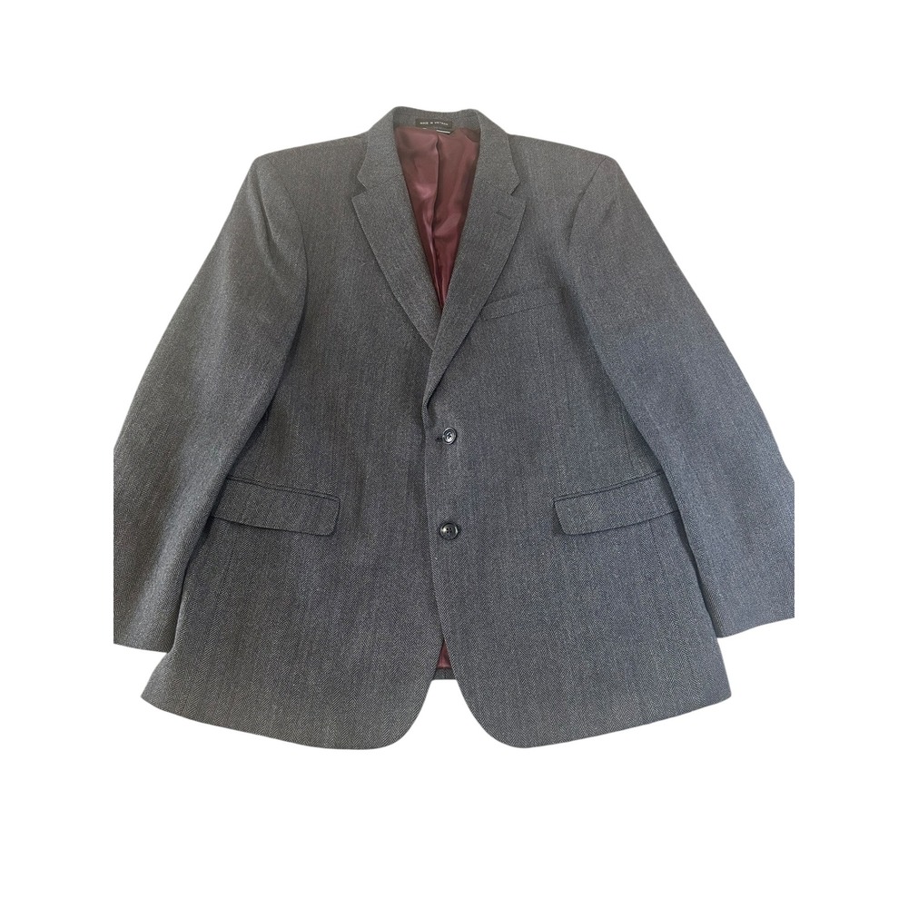 Tommy Hilfiger Soft Tweed Wool Blazer Jacket Sport Coat‎ Men's Gray Size 44R
